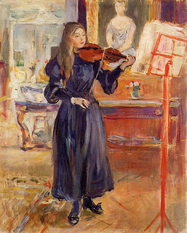 The Violin by Berthe Morisot
